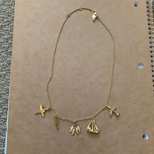Gold travel necklace
